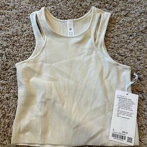 Lululemon Cut-out knit tank bone S